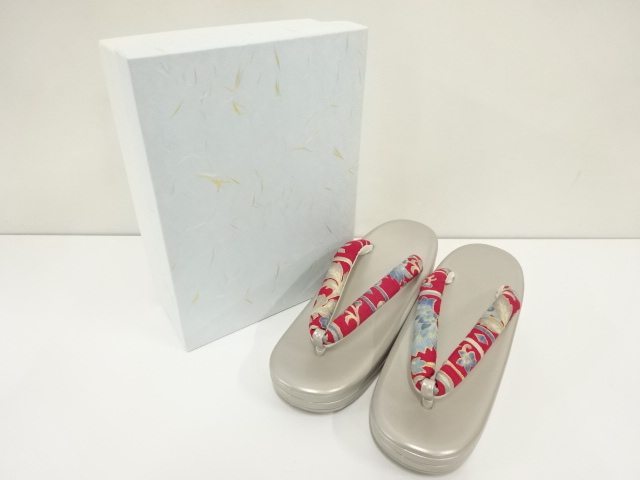 新品　未使用品　岡重　京友禅　鼻緒　草履(24センチ)